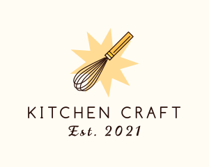Baking Kitchen Whisk logo design