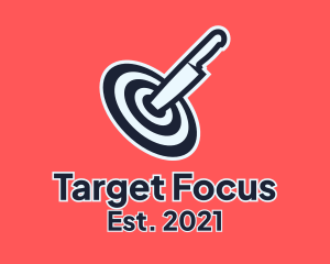 Knife Target Goal  logo design