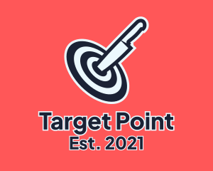 Knife Target Goal  logo design