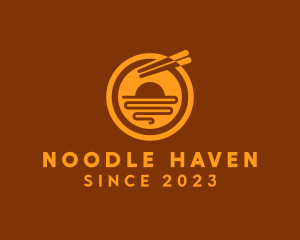 Sunset Ramen Food Stall logo design