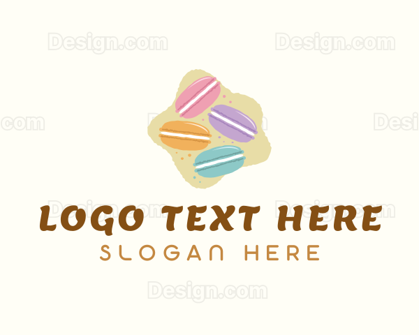 Macaroons Pastry Dessert Logo