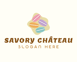 Macaroons Pastry Dessert logo design