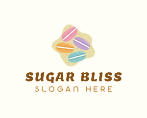 Macaroons Pastry Dessert logo design