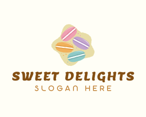 Macaroons Pastry Dessert logo design