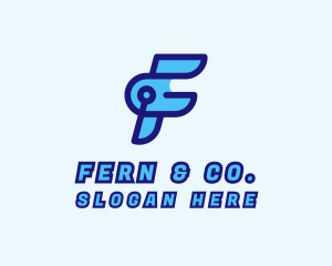 Tech Company Letter F logo design