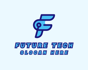 Tech Company Letter F logo design