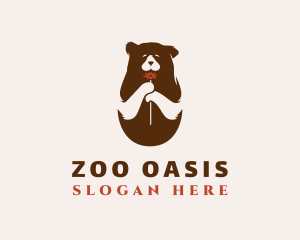 Flower Bear Zoo logo design