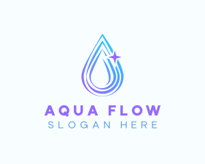 Water Droplet Ripple logo design