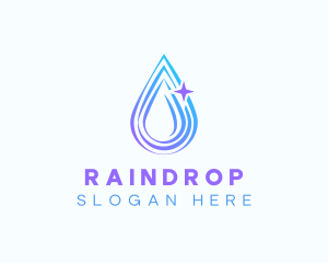 Water Droplet Ripple logo design