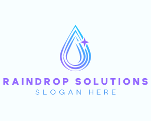 Water Droplet Ripple logo design