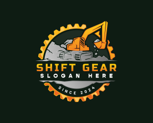 Excavator Gear Construction logo design