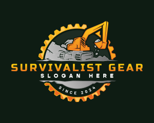 Excavator Gear Construction logo design