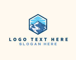 Mountain Peak Hexagon Logo