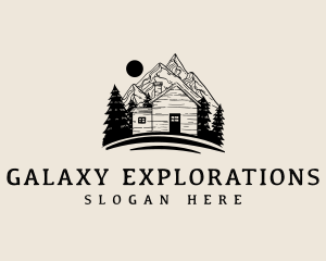 Outdoor Mountain Cabin logo design