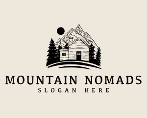 Outdoor Mountain Cabin logo design