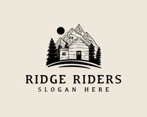 Outdoor Mountain Cabin logo design