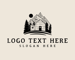 Cabin - Outdoor Mountain Cabin logo design
