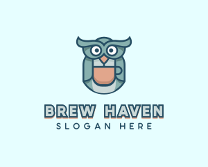 Owl Coffee Cup logo design