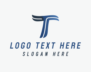 Generic Wave Business Letter T logo