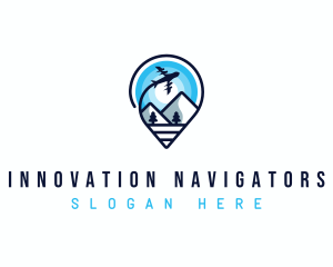 Travel Plane Location logo design