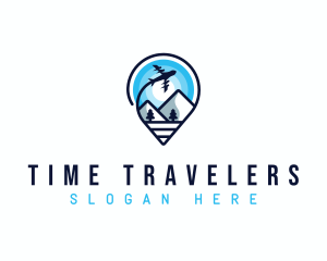 Travel Plane Location logo design