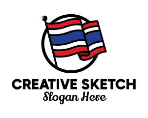 Thailand Country Flag  logo design