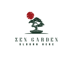  Asian Bonsai Tree logo