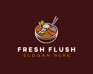 Bibimbap Fresh Meal logo design