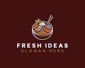 Bibimbap Fresh Meal logo design