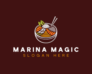 Bibimbap Fresh Meal logo design