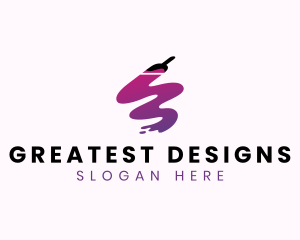 Interior Designer Paint Brush logo design