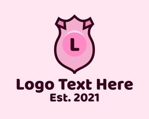 Lettermark - Pig Shield Lettermark logo design