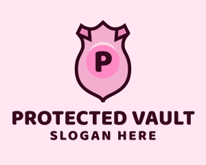 Pig Shield Lettermark logo design