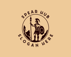 Spear Fighter Warrior logo design