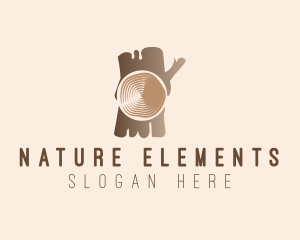 Woodwork Log Nature logo design