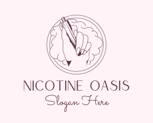 Pink Vape Smoke logo design