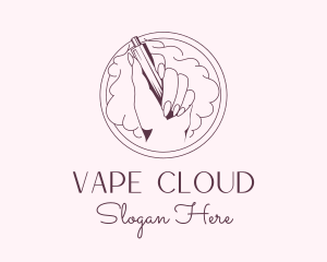 Pink Vape Smoke logo design