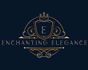 Elegant Crown Shield logo design