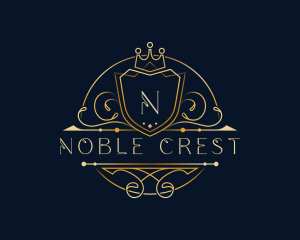 Elegant Crown Shield logo design