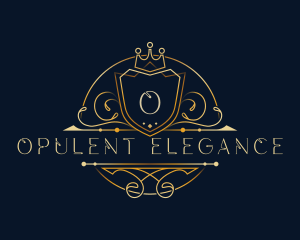 Elegant Crown Shield logo design