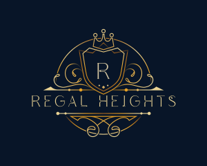 Elegant Crown Shield logo design