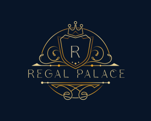 Elegant Crown Shield logo design