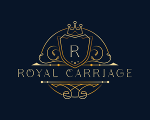 Elegant Crown Shield logo design