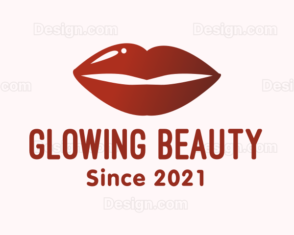 Lip Gloss Makeup Logo