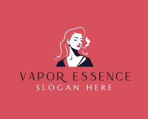 Smoking Gorgeous Woman logo design