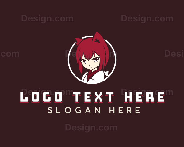 Female Anime Character Logo