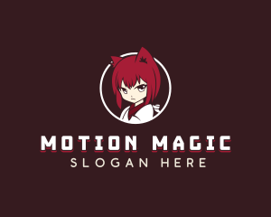 Female Anime Character logo design