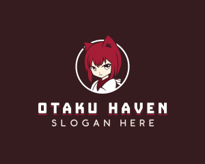 Female Anime Character logo design