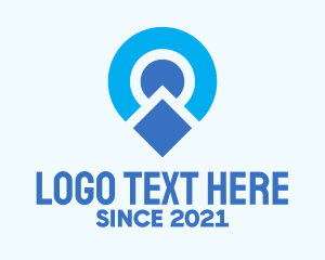 Blue Location Pin logo