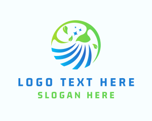 Broom Leaves Cleaning logo